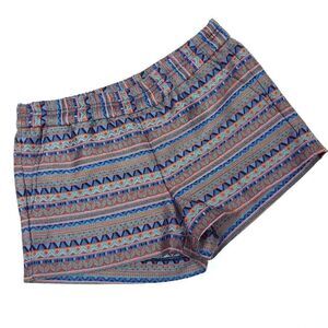 J.Crew Aztec Jacquard Boardwalk Pull On Shorts Size 2